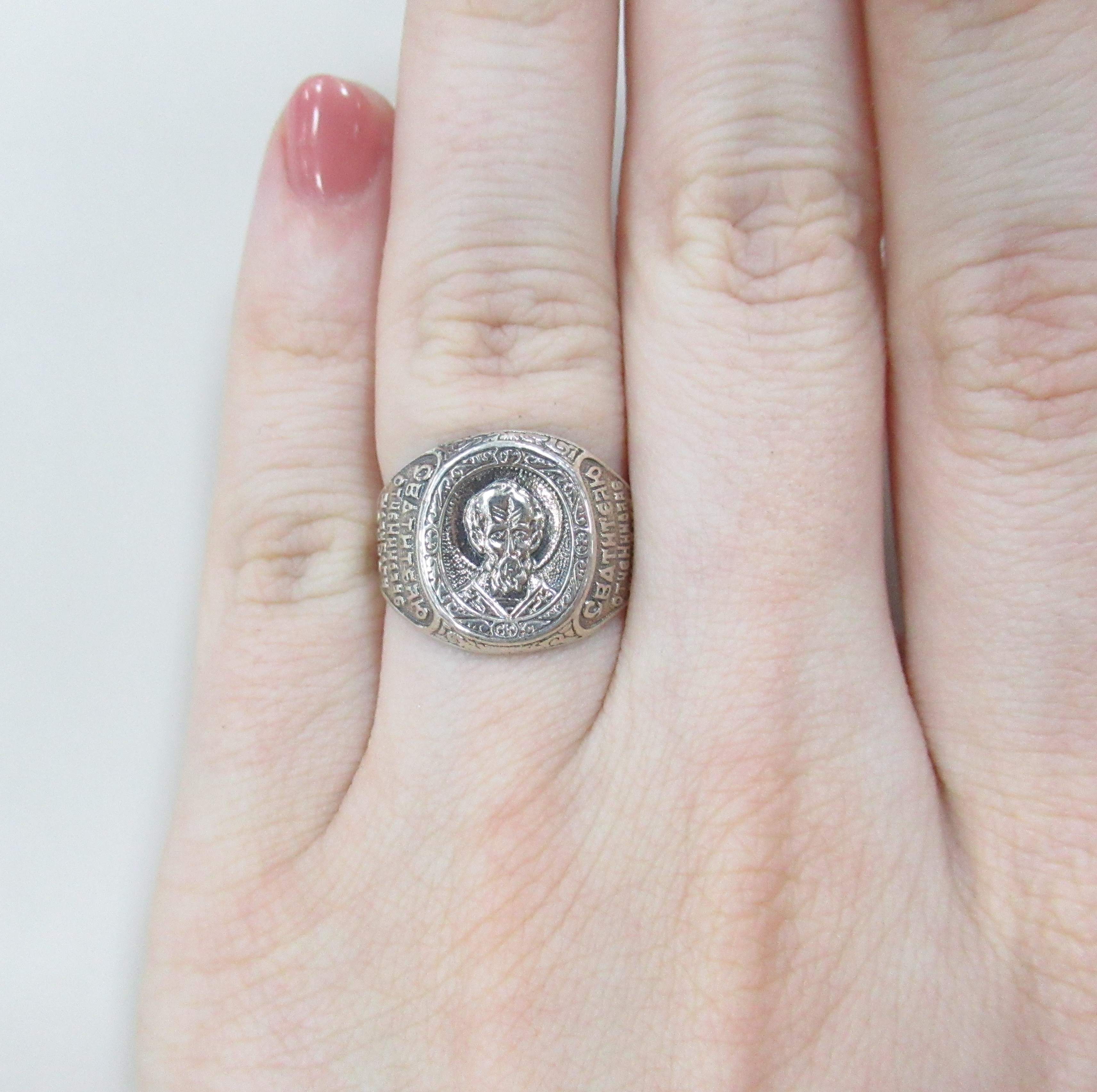 Серебряное кольцо "Святой Николай"